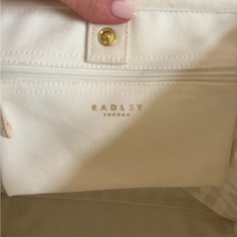 Radley London Canvas Tote Bag Medium Westie Dog Plaid